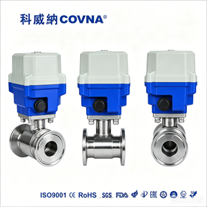 Vente de liquidation B2B COVNA : Vanne d'arrêt électrique motorisée miniature en laiton à double port de qualité sanitaire supérieure - Product Image 4