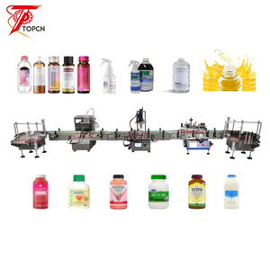 Tự động máy tính để bàn nước dầu rượu vang chai chất lỏng xà phòng Jar điền đóng nắp và ghi nhãn máy dòng cho vòng chai - Product Image 5