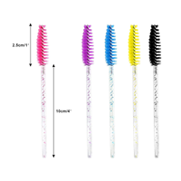 Hadiyah Beauté Vente en gros Fournitures d'extension de cils Brosse à cils diamantée Baguette à cils Brosses Baguettes de mascara jetables Ensemble de tubes