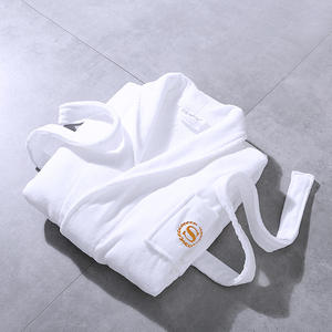 사용자 정의 여성 남성 럭셔리 코튼 소프트 화이트 남녀공용 호텔 스파 목욕 가운 로고 자수 - Product Image 4