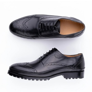 High Quality Men's Casual Dress <b>Shoes</b> New Model Engraved Oxford Style Lace-up Waterproof Breathable <b>Height</b> <b>Increasing</b> Autumn - Product Image 3