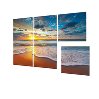 Peinture murale en toile absorbant le son, peinte à la main, en polyester, pour la maison, l'hôtel, le bureau, design moderne, panneaux acoustiques en polyester