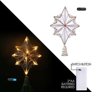 Eaglegifts 20 + год фабричное хорошее качество 32 см 3D освещенные золотые Рождественские украшения елочные украшения звезда Фигурки жениха и невесты; - Product Image 6