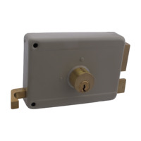 Serrure de porte moderne en laiton à cylindre, design classique, à bas prix, avec poignée en métal et peinture pulvérisée, pour quincaillerie de porte.