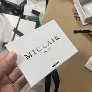 Custom Gold Foil Logo Printed Mini Jewelry <b>Gift</b> <b>Boxes</b> White Box with Black Bow for Branded Necklace & <b>Earrings</b> Packaging - Product Image 6