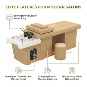 Lit de massage capillaire de luxe en gros avec circulation d'eau à 360 degrés et rangement intégré pour salon - Product Image 4