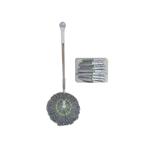 Hot promotional handle self-twisting water mop stainless steel pole industrial telescopic twist floor mop