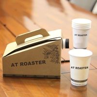 AT PACK Fournitures pour cafés : Boîte à café en carton ondulé pour emporter, Distributeur de café 3L 5L 96OZ, Sacs BIB