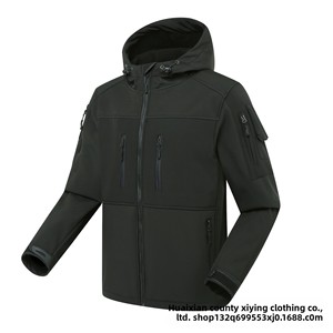 Giacca di Alta Qualità da Uomo, Autunnale, Imbottita, Calda, Softshell, Impermeabile, con Cappuccio, per Escursionismo e Attività all'Aperto - Product Image 4
