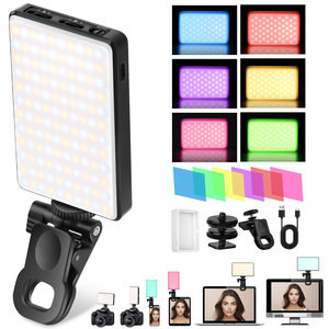 Mini lampe LED RGB à double température de couleur, à clipser pour téléphone, caméra, streaming vidéo, photographie et éclairage - Product Image 1