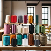 Haute qualité 100% Polyester 50D/24F fil acrylique DTY et Filament Type recyclé Spandex fil recouvert d'air