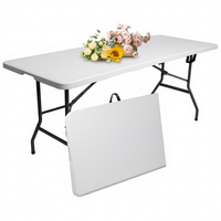 Table longue pliable moderne et durable pour le camping et les pique-niques, mobilier d'intérieur/extérieur de qualité supérieure