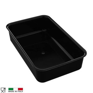 Plateau de comptoir rectangulaire 36x22 cm noir avec bord arrondi, plateau de présentation pour organisateur de réfrigérateur - Product Image 3
