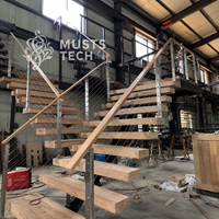 Escalera Personalizada para Proyectos Residenciales, Comerciales y Hoteleros, Exportación a Granel, Directo de Fábrica en China