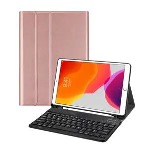 Funda de teclado para iPad de 10,2 ", 7, 8, 9 de ª generación, 10,2 Folio tab, teclado magnético inalámbrico, venta al por mayor de fábrica
