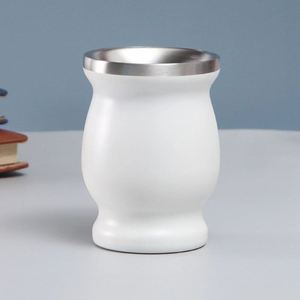 <b>Small</b> Curved Waist Stainless Steel Mug 8oz Portable Gift Packaging Tumbler - Product Image 1