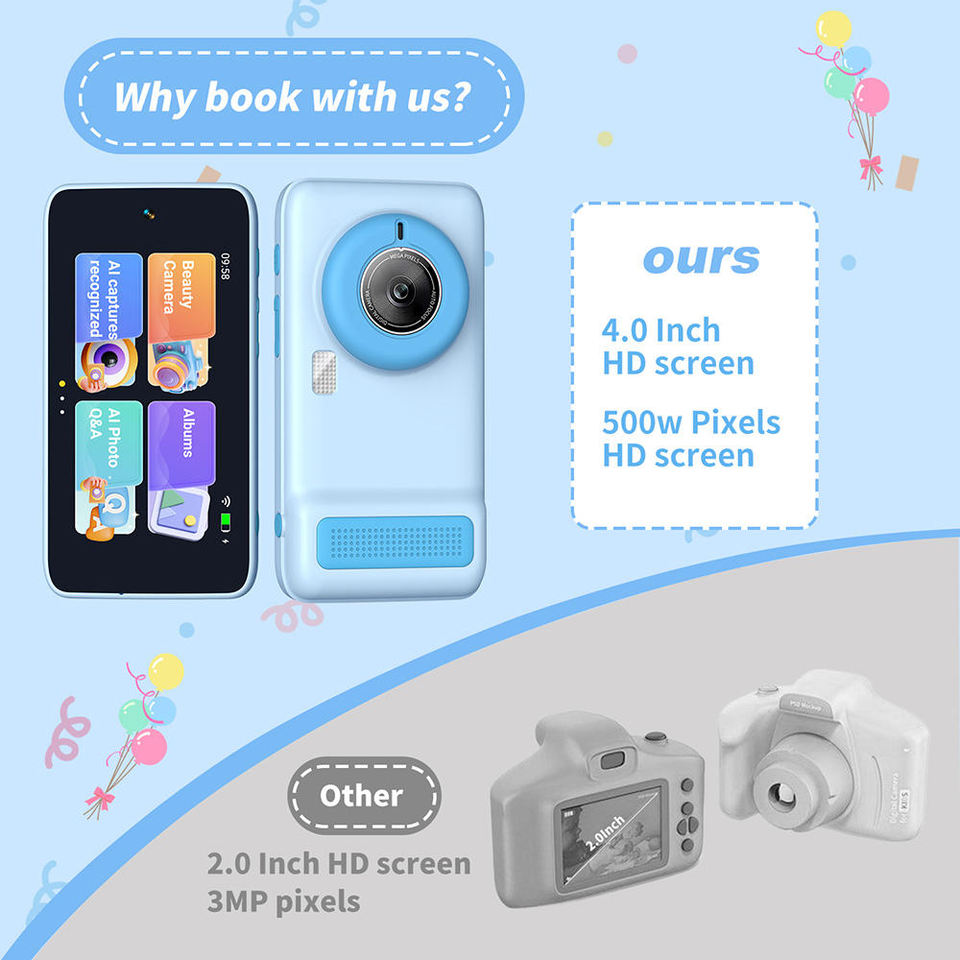 Hot AI Machine Learning Camera with Digital Video HD Screen Plastic ...