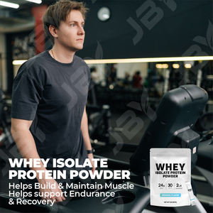 אבקת חלבון מי גבינה פרימיום JBY OEM מותג פרטי לספורטאים, תוסף חלבון גבוה תומך בכוח וביצועים - Product Image 5