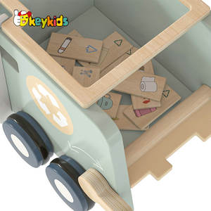 <span class=keywords><strong>Camion</strong></span> de recyclage de gestion des déchets Montessori, <span class=keywords><strong>camion</strong></span> à ordures en bois avec 4 poubelles W04A603, autres véhicules jouets - Product Image 5