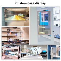 Écran transparent à diodes électroluminescentes organiques de 55 pouces, affichage numérique sur pied de bureau, écran tactile créatif, graphiques