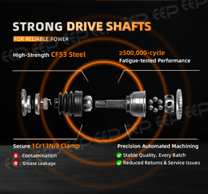 EEP Autopartes, Eje de Transmisión Delantero, Junta Homocinética Interna y Externa para Toyota, Honda, Mitsubishi, Hyundai, Ford, Volvo, Kia, Mazda - Product Image 2