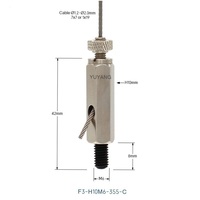 Pince à câble hexagonale réglable en laiton M6 à filetage externe pour lampes suspendues Pince à câble fixe