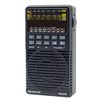 Radio portable FM/AM/SW 3 bandes avec affichage numérique LED et haut-parleur, prise jack 3,5 mm pour le camping en plein air et les voyages