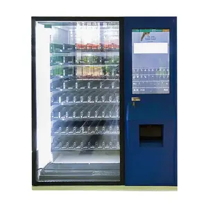 Máquina Expendedora de bebidas de zumo de manzana embotellada, con lector de tarjetas de crédito, sistema de pago con elevador, 9 pasos