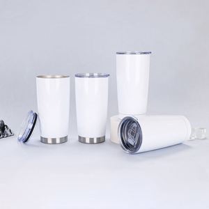 Premium 304 Stainless Steel <b>Double</b> <b>Wall</b> Vacuum Tumbler 20oz White Outdoor Car Water Bottle Straight Sip Cup Wholesale - Product Image 6