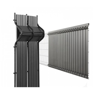 Panneaux de clôture de jardin en <span class=keywords><strong>PVC</strong></span> <span class=keywords><strong>rigide</strong></span> à lattes de confidentialité 3D anti-UV à bande verticale - Product Image 2