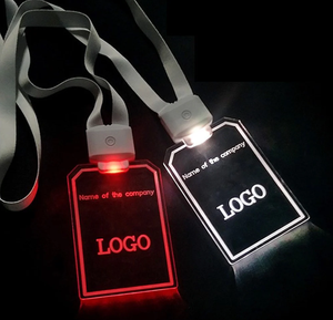 Customized Logo <b>LED</b> Acrylic ID Card Lanyard - Product Image 6