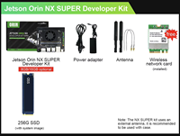 Système de développement Nvidia Jetson Orin Nx16g (Module 16G + SSD 256 Go) Kits de développement