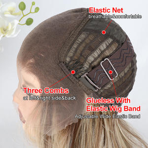 Pelucas de Cabello Sintético Julianna Wholesale Futura Fiber, Rizado Natural, Resistentes al Calor, 13X6, sin Pegamento, con Frente de Encaje HD <span class=keywords><strong>para</strong></span> Mujer - Product Image 4