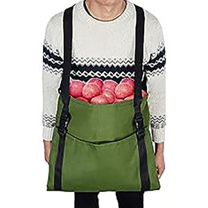 Échantillon gratuit : Tablier de travail en coton pour l'extérieur, idéal pour la cueillette et le nettoyage, avec sac à dos à libération rapide et grande poche pour outils de récolte et jardinage - Product Image 3