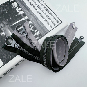 Chuỗi dài mở-end Nylon dây kéo 3M đầy đủ Zip ren Polyester cho may váy túi Giày phụ kiện thuận tiện băng kéo thanh trượt - Product Image 1