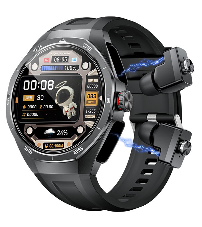 2026 GT97 Round Relojes Smart Watch 2 in 1TWS Earphones with Earbuds BT Call Health Monitor Smartwatch Headphones for Men Women