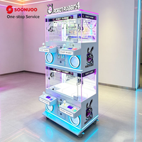 Machine à griffes à monnayeur pour 4 joueurs, pour peluches, machine de jeu d'arcade commerciale pour centre commercial et salle de jeux