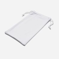 Pochette de rangement de lunettes de soleil en microfibre avec cordon de serrage et logo personnalisé