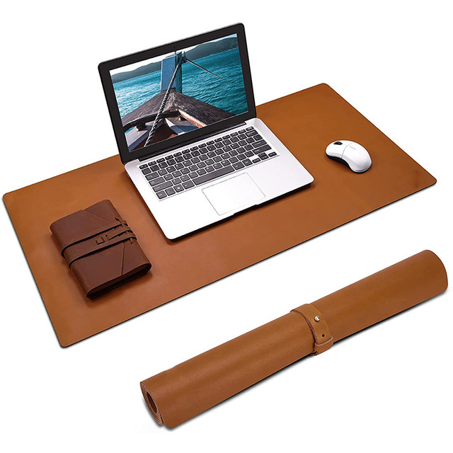 Leather Large Mouse Pad Vegan Laptop Desk Table Protector Writing Mat for Office