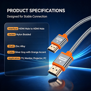 Câbles HDMI haute vitesse de qualité supérieure avec coque métallique 4K 3D 1080P Fabrication 1 <span class=keywords><strong>2</strong></span> 3 5 10 15 20 <span class=keywords><strong>25</strong></span> 30 mètres Câble HDMI - Product Image 5