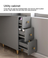 Meubles en bois Phoenix de qualité supérieure panneau moderne LED bureau de maquillage coiffeuse chaise avec miroir sur pied ensembles de carton de chambre à coucher