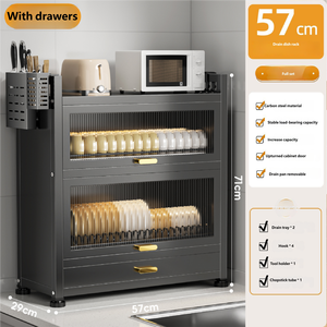 מתכת פחמן פלדה כפול עמיד למים מודרני צלחת מטבח רב תכליתי מודרני מדף מדף עבור ייבוש קערות צלחות אחסון סכו "ם - Product Image 6