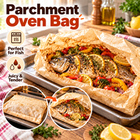 Sacs de cuisson en papier brun résistants à la chaleur et compatibles micro-ondes pour rôtir viande, poisson et légumes