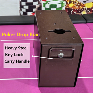 Boîte à jetons <span class=keywords><strong>de</strong></span> <span class=keywords><strong>poker</strong></span> professionnelle en acier, petite, avec serrure à clé, à fixer sous la table, brun mat, pour le stockage sécurisé <span class=keywords><strong>de</strong></span> billets et d'argent <span class=keywords><strong>de</strong></span> casino - Product Image 1