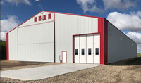 Hangar d'avion préfabriqué en structure acier à portée libre haute résistance avec conception résistante au vent