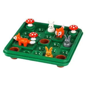 yokids Kaninchen-Spring lustiges Plastik-Schachspielzeug-Set interaktive Brettspiele für Kinder