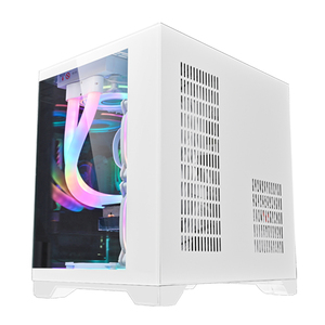 SNOWMAN CS004 <span class=keywords><strong>Mini</strong></span> <span class=keywords><strong>ITX</strong></span> BlackType MATX SPCC0.8MM 120 ° Vista completa RGB Ventilador Panorama increíble con ventilador de enfriamiento rápido Estuche de juego popular - Product Image 3