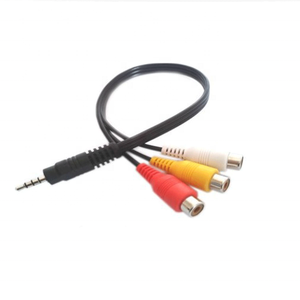 <span class=keywords><strong>สาย</strong></span>สัญญาณเสียงและวิดีโอ <span class=keywords><strong>AUX</strong></span> แบบสเตอริโอ ขนาด 3.5 มม. ชายต่อ 3RCA หญิง สำหรับรถยนต์และ HDTV (ปลอกหุ้ม PVC) ขายส่ง - Product Image 4