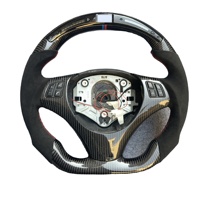 Volant de direction RPPF de haute qualité en cuir et fibre de carbone sur mesure à 3 branches, taille de la poignée 50 mm, pour E90/E92/328i