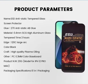 Full Glue High Aluminum 0.4mm <strong>Screen</strong> Protector for Redmi Anti-static Tempered Glass for Iphone 16 15 Pro Max - Product Image 3